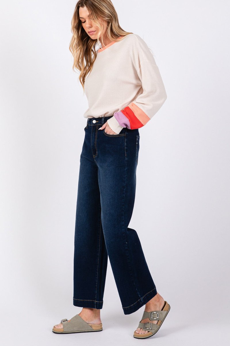SAGE + FIG High Waist Wide Leg Jeans for Women - Love Salve